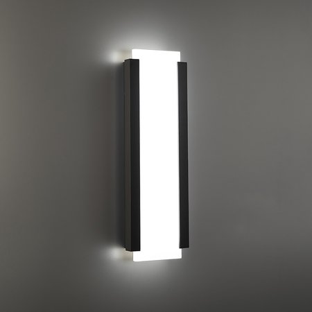Dweled Fiction 14in LED Indoor and Outdoor Wall Light 3000K in Black WS-W119